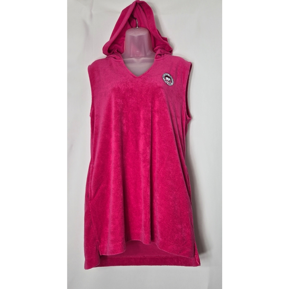 Ivory Ella Hot Pink Hooded Swim Cover-up